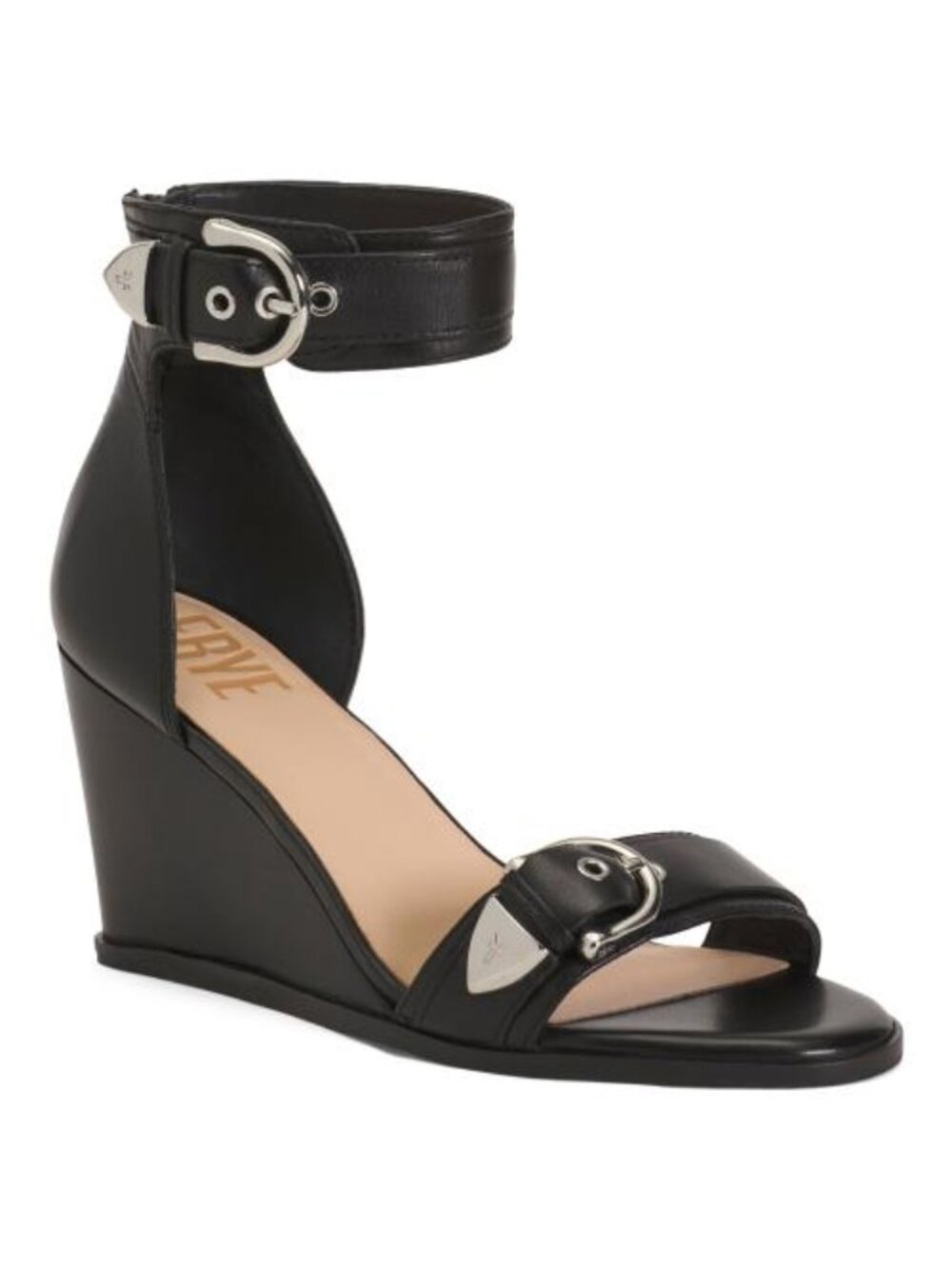 NWT -Frye - Rachel 2 piece sandal (wedges) - leather
